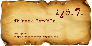 Érsek Teréz névjegykártya